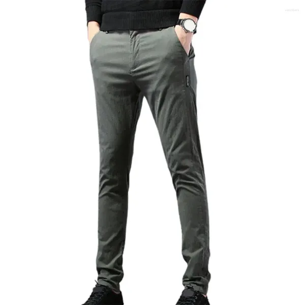 Pantalones para hombres 2023 Invierno Lana Hombres Espesar Mantener Caliente Pantalones Hombre Sólido Casual Pantalones Formales Vestido Slim Traje Ropa