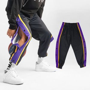 Pantalons pour hommes 2023 Y2K Sports Boutons latéraux Entièrement ouvert Lâche Large Sangle Casual Basketball Streetwear Hommes Vêtements 230822