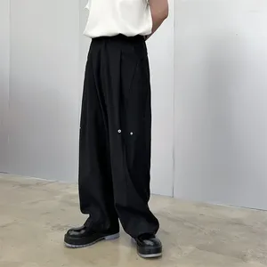 Pantalon masculin 2023button et pour les femmes pantalons SCHET STREAT MEN Streetwear Fashion Hip Casual Suit Pant Male Japan Korean Style