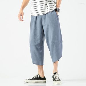 Heren Broek 2023Klaar StockSummer Lichtgewicht Harem Mannen Katoen Casual Joggers Ademend Streetwear Kalfslange Broek Man