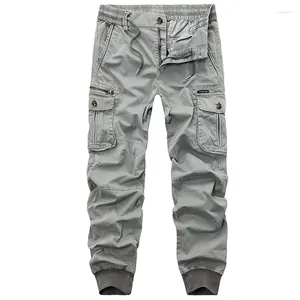 Pantalon masculin 2024 Camouflage d'automne Tactical Mens Cargo Men Joggers Military Casual Cotton Army Tablers Drop Axp103