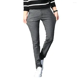 Pantalon masculin 2024 Automne haut de gamme Men de coton décontracté et lin pantalon masculin pantalon droit d'affaires plus taille 40