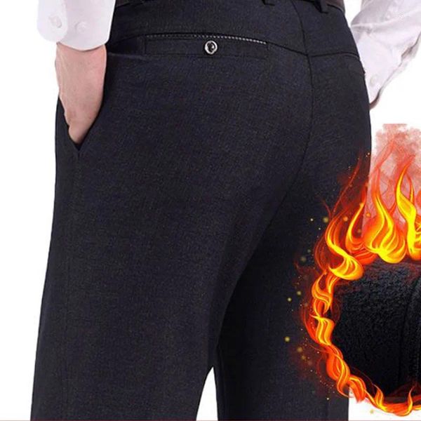 Pantalones para hombres 2024 Otoño Invierno KPOP estilo de moda Harajuku pantalones sueltos todo fósforo bolsillos casuales de felpa engrosamiento pierna recta