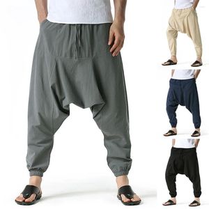 Pantalons pour hommes 2024 Bohème Totem Casual Rétro Lâche Hommes Harem Yoga Roman Imprimé Ceinture Mens Beach Fashion Design Pantalon de poche