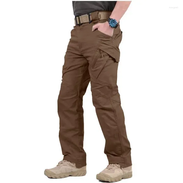 Pantalones para hombres 2024 Cargo Hombres Multi bolsillo Pantalones de chándal tácticos al aire libre Ejército militar Impermeable Secado rápido Elástico Senderismo Pantalón