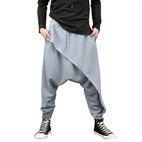 Pantalon pour hommes 2024 Casual Lâche Haren Entrejambe Bas Petits pieds Montrer mince Straddle Jogging Pantalon de survêtement Travail Y2K Coréen