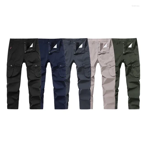 Pantalones para hombres 2024 Cross Táctico para Casual Multi Pocket Moda Retro Ropa de trabajo Pantalones Baggy