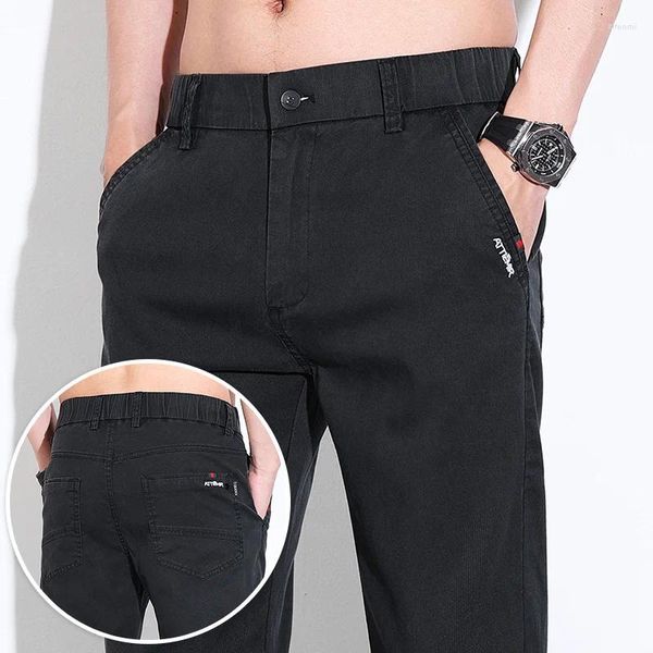 Pantalon masculin 2024 Design Mens Collège Contrôle de la corée Businea Business Slim Fit Long Stretch Stretch High Quality High Quality