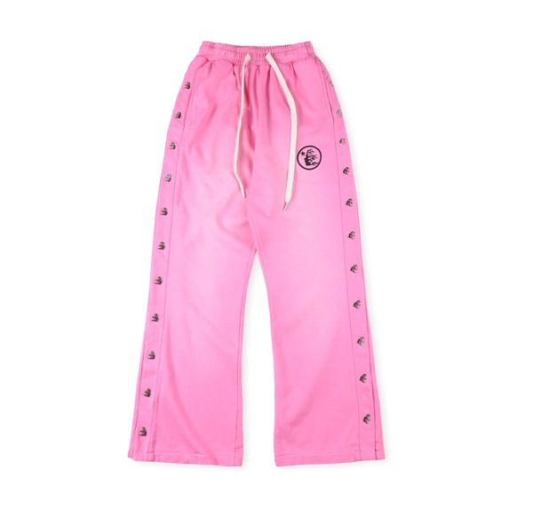 Pantalones para hombres 2024 Diseñadores Mujeres Pantsl Hellstar Studios Pantalones rosados ​​Pantalones de chándal Hombres Jogger Hip Hop Street Casual