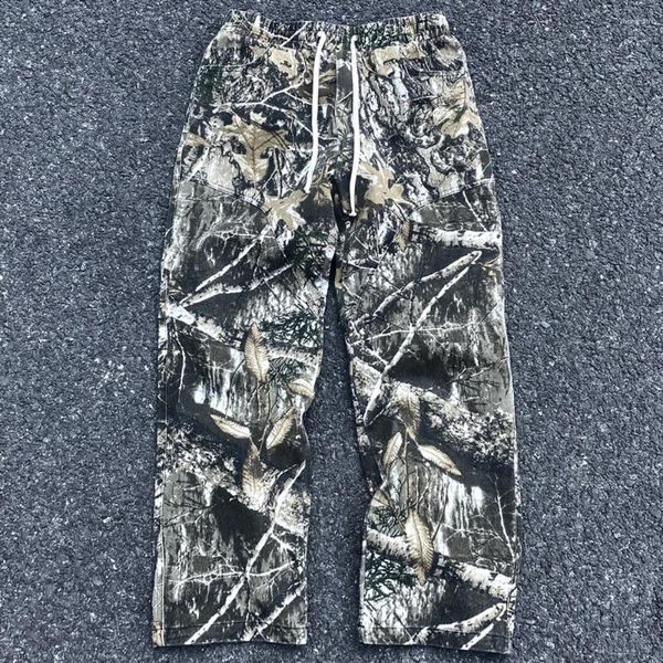 Pantalones para hombres 2024 Moda Hoja Camuflaje Estilo funcional Ropa de calle Ropa vintage Pantalones de chándal casuales Pantalones Cargo para hombres