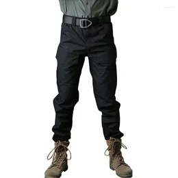 Pantalones para hombres 2024 Moda Deportes al aire libre Táctico Camuflaje impermeable Monos Muchos bolsillos Combate Pantalones elegantes