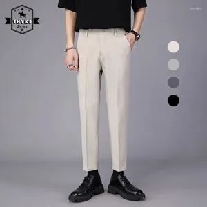 Pantalon masculin 2024 costume de mode printemps et automne coréen à neuf points plissés pantalon formel pantalon masculin