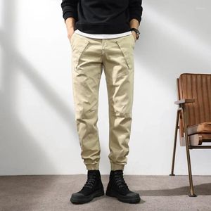 Pantalones para hombres 2024 Moda suelta coreana Bolsillo grande Engrosado Casual