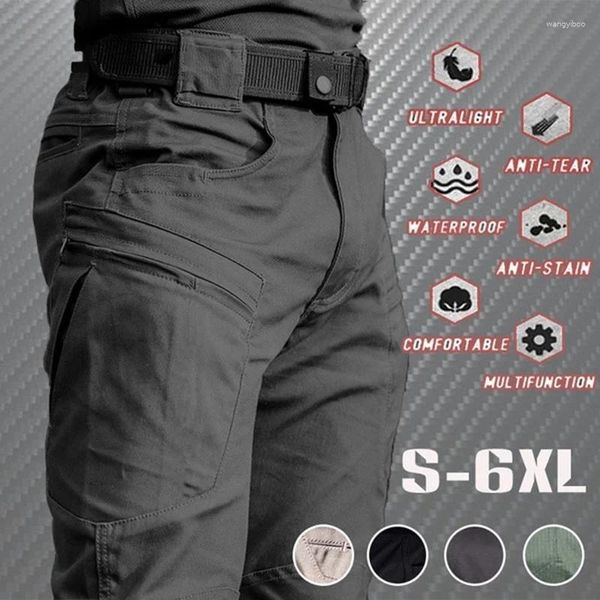 Pantalon pour hommes 2024 léger tactique respirant extérieur décontracté armée militaire pantalon long mâle imperméable à séchage rapide cargo