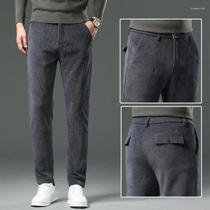 Pantalons pour hommes 2024 Homme Marque Vêtements Automne Hiver Hommes Casual Slim Fit Travail Épais Pantalon Chaud Mâle Pantalones Hombre