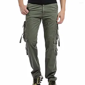 Pantalon masculin 2024 hommes cargo multi-poche globale de combat masculin coton pantalon armée joggers occasionnels taille 42 goutte