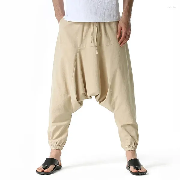 Pantalon masculin 2024 hommes Hiphop Harem Baggy Baggy Casual Yoga Loose Drop entrejambe