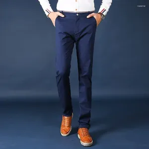 Herenbroek 2024 mannen Koreaanse mode casual vier seizoenen kunnen een hoogwaardige slanke fit broek klassiek zakelijk kantoor dragen