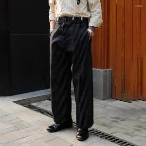 Pantalon pour hommes 2024 Hommes Pantalons Stripe Mode Business Longue Ceinture Design Slim Costume De Mariage Partie Mâle Printemps S-3XL