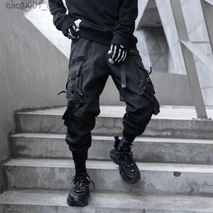 Pantalon masculin 2024 Nouveau pantalon de cargaison multi-poche de mode Men Y2k Tactical Techwear Pantal