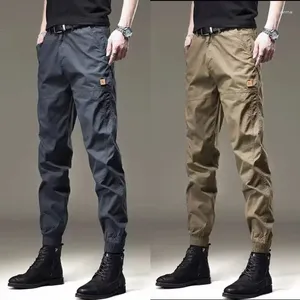 Pantalon masculin 2024 Slim Fit neuf points Cargo Casual Poches Multi Pockets Elastic Right Jogger de la jambe droite
