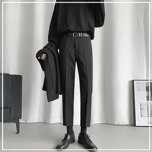 Pantalon masculin 2024 Spring and Automne Corée Edition Casual Business Minimaliste Fashion haute taille Strait Slim Fit Suit