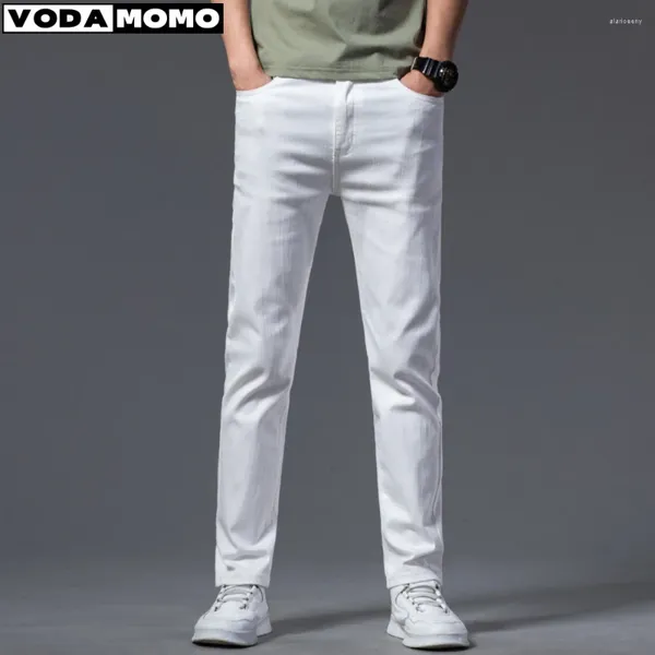 Pantalones para Hombre 2024 Primavera y Verano Moda Tendencia Jeans Casual Elástico Cómodo Alta Calidad Pie Pequeño Pantalones Hombre