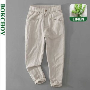 Herenbroek 2024 lente/zomer nieuwe linnen heren casual goederen broek2405