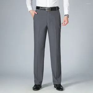 Pantalon masculin 2024 Fashion d'été Simple Ice Ice Silk mince et polyvalent confortable Papa d'âge moyen décontracté