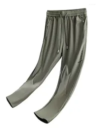 Pantalon masculin 2024 pantalon de survêtement droit d'été hommes houstants en nylon glacial