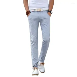 Pantalon masculin 2024 Summer mince Version coréenne décontractée Coton et tendance du coton et du lin