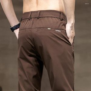 Pantalones para hombres 2024 Hombres casuales gruesos 4 colores Estilo clásico Moda Negocio Slim Fit Poliéster recto Color sólido Marca Trou