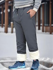 Mannen Broek 2024 Winter Zwaargewicht Dikker Fleece Gevoerde Thermische Broek Mannelijke Rechte Casual Sneeuw Warm Plus Size 8XL