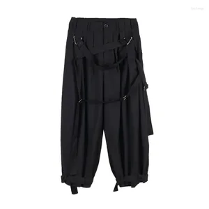 Mannen Broek 27-46 2023 Dj Yamamoto Stijl Vintage Loszittende Wijde Pijpen Broek Harem Kostuums Plus Size kleding