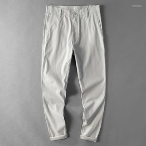 Pantalons pour hommes 29-38 taille hommes décontracté marque coton pantalon solide mode automne pour Stretch confortable hommes