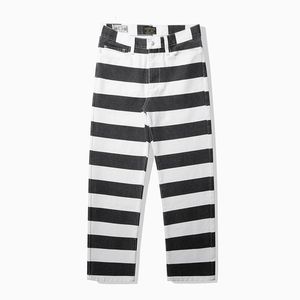 Pantalons pour hommes 2904 16 oz de haute qualité en coton épais rayé épaissir toile travailleur durable décontracté droit pantalon cargo mâle 230718