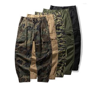 Pantalon pour hommes 3905 Automne Mode Camouflage Imprimer Cargo Haute Qualité Multi Poches Randonnée En Plein Air Style Militaire Pantalon Occasionnel
