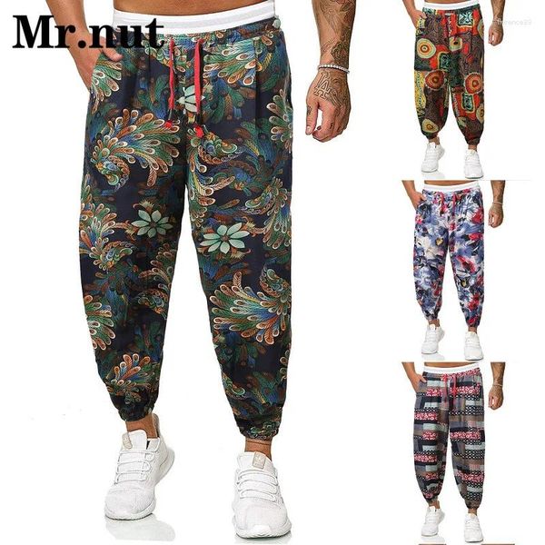 Pantalones para hombres impresión 3D de algodón jogger pierna ancha unisex ropa casual de verano harem harajuku pantalones de moda