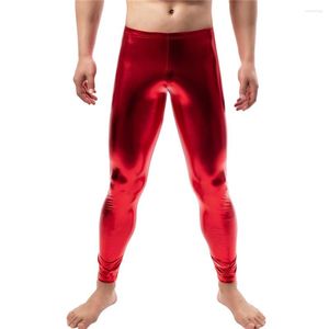 Pantalons pour hommes 4XL hommes Faux cuir serré hommes PU pantalons longs danse soirée nuit Leggings extensible décontracté maigre scène Clubwear