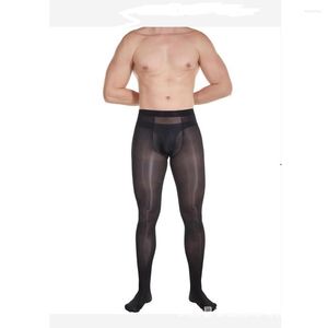 Herenbroek 8d 912 naaldkettingloze panty transparante lichte zijde kousen mannen vergroten u-vormige kruisbroek anti-chafische leggings