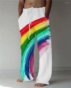 Pantalon pour hommes abstrait décontracté Art 3D imprimé pantalon Baggy peinture pantalon poches cordon taille élastique croix Yoga confort