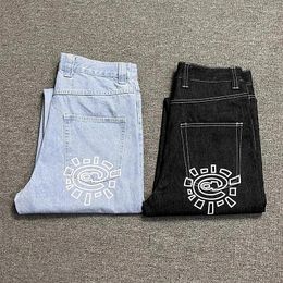 Pantalones para hombres adwysd jeans sun roll street tendencia a los hombres siempre hagan lo que deberías mujer pierna recta casual