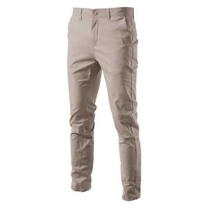 Pantalon masculin Aiopeson Coton Cotton Mens Pantalons Color Color Slim Fit Pantal