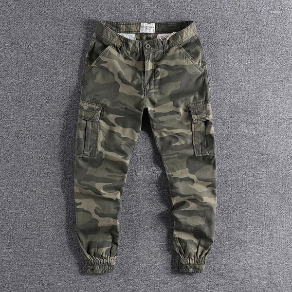 Pantalons pour hommes Style américain durs hommes Camouflage armée militaire Vintage mode extérieure décontracté ample sarouel multi-poches salopette