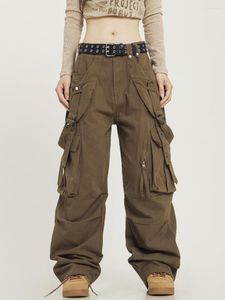 Pantalons pour hommes Style américain rétro sangle multi-poches salopette à jambes larges et femmes mêmes droites lâches pantalons décontractés hommes