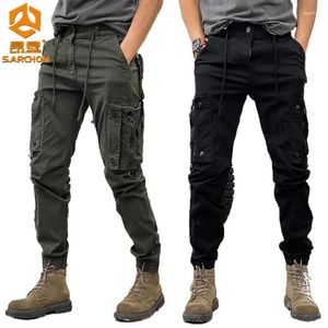 Pantalons pour hommes Travail américain Hommes Coton Jambe droite Multi-poches Pantalon urbain fonctionnel Extérieur Tactique Casual Mâle