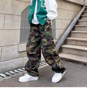 Herenbroeken Anbenser Camouflage Cargobroek Plue Size Broek Hip Hop Joggers Recht Casual Techwear Harem Streetwear