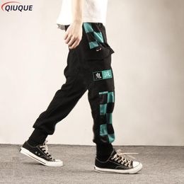 Mannen Broek Anime Demon Slayer Casual Cargo Broek Kamado Tanjirou Agatsuma Zenitsu Tomioka Giyuu Joggingbroek Mode Unisex Overalls 230705