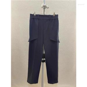 Herenbroek arnodefrance heren- en dameskwaliteit 1: 1 wol ADF RIBBON High Street Trousers Coffee Royal Blue M L XL