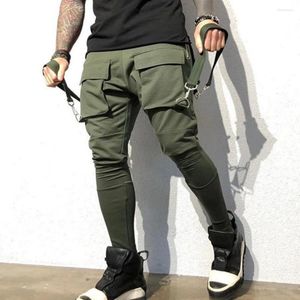 Pantalons pour hommes Automne et hiver Europe Les États-Unis Jeune Mode Hip Hop Multi-poches Corset Casual Sports Street